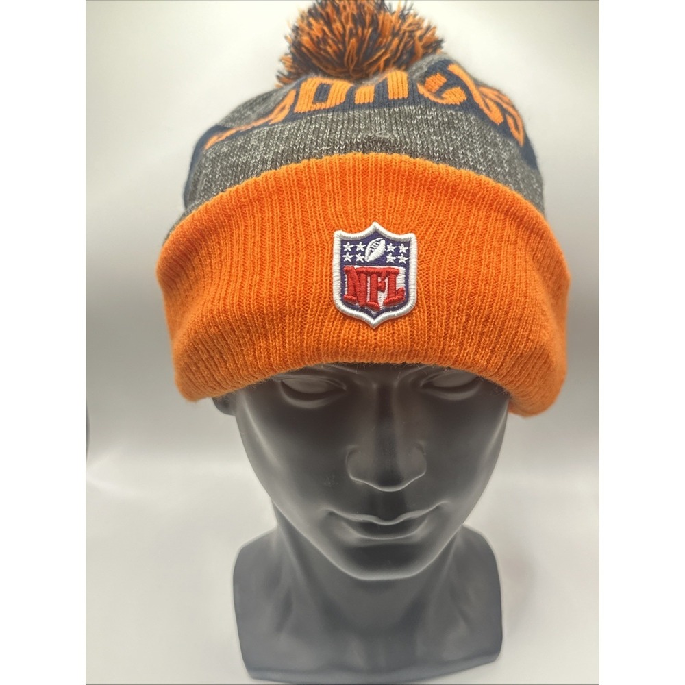 New Era NFL Broncos Knitted Cap, Orange and Grey, EPC